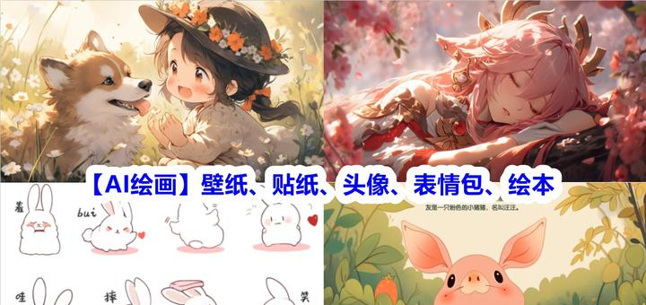 壁纸、贴纸、头像示例