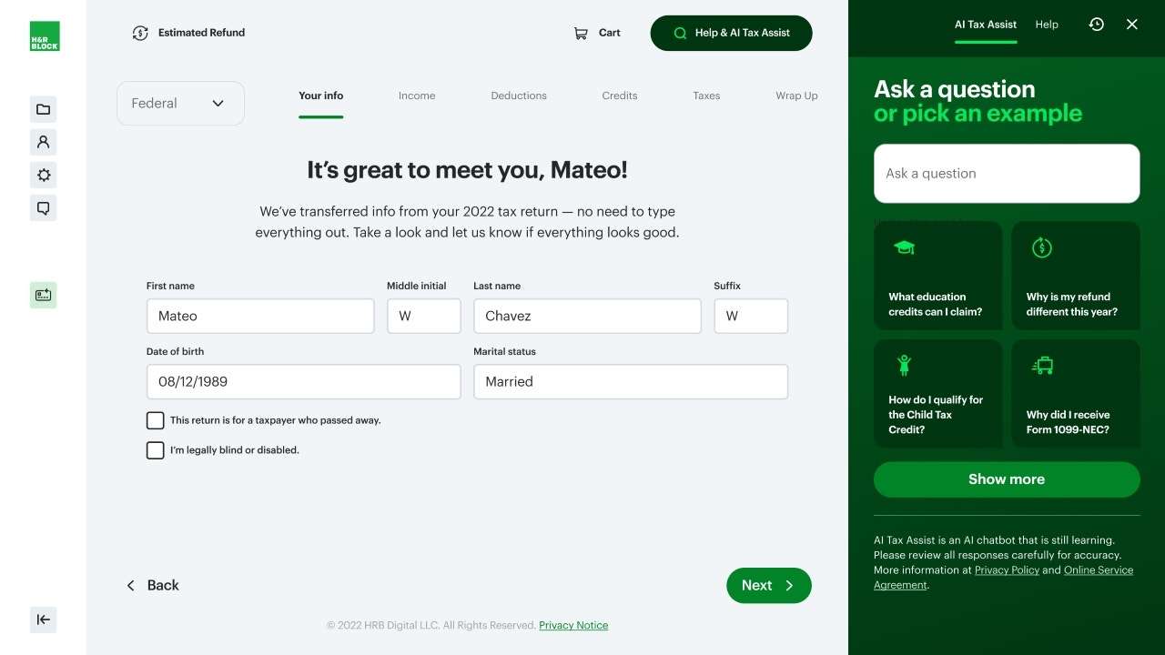 微软与H&R Block合作推出人工智能税务助手